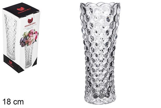 C.M VASO VETRO PRATO 18CM