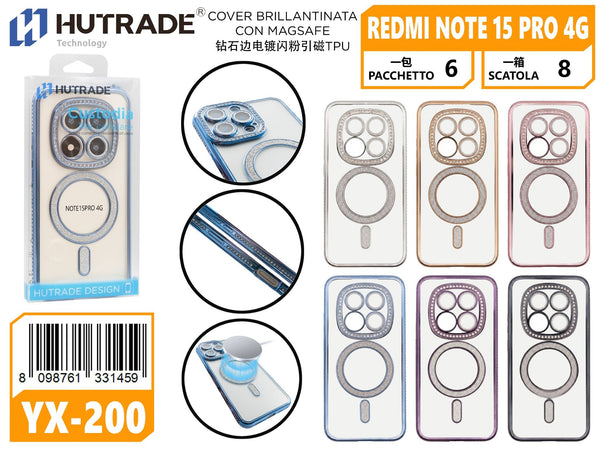 YX-200 COVER BRILLANTINATA CON MAGSAFE REDMI NOTE 15 PRO 4G