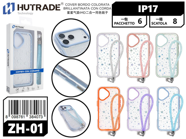 ZH-01 COVER BORDO COLORATA BRILLANTINATA CON CORDA IP17