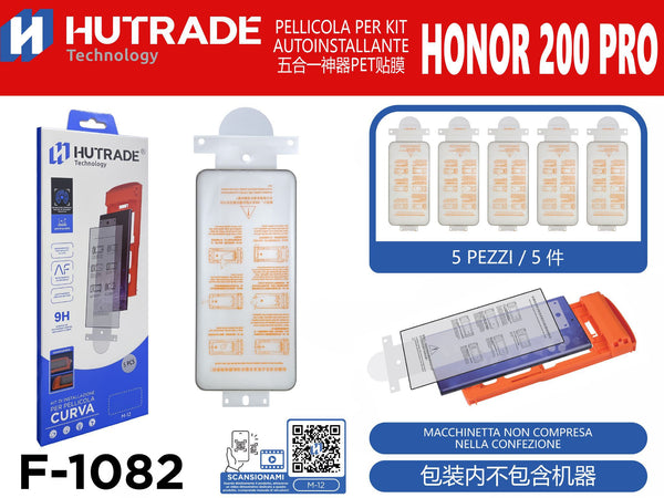 F-1082 PELLICOLA DI VETRO AUTOINSTALLANTE HONOR 200 PRO