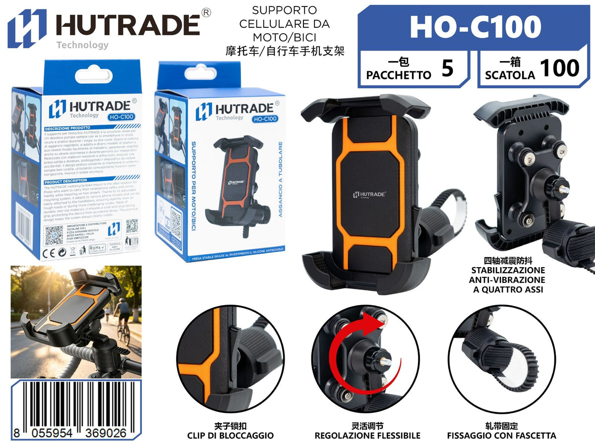 HO-C100 SUPPORTO CELLULARE DA MOTO/BICI ANTISBANDAMENTO