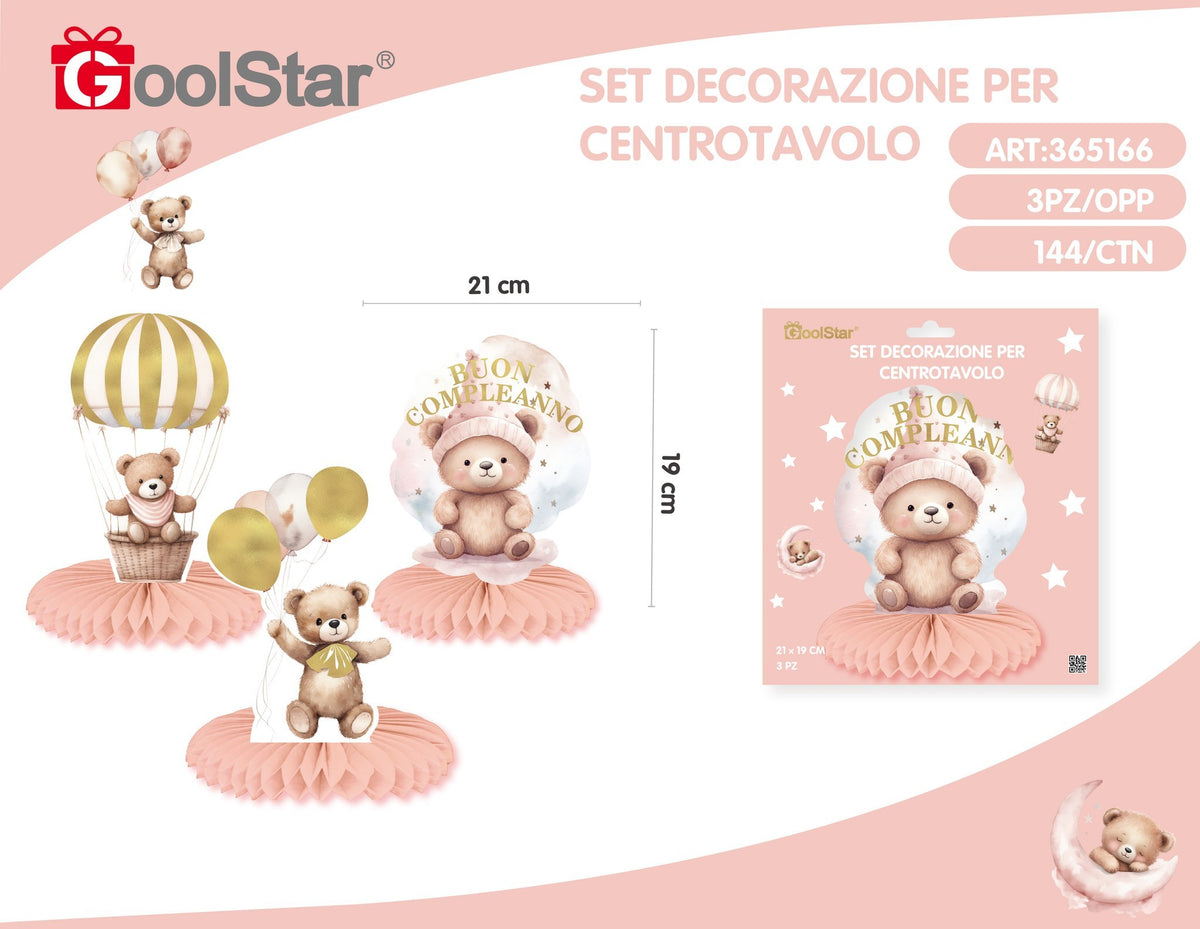 Set di decorazioni a nido d’ape per centro tavolo