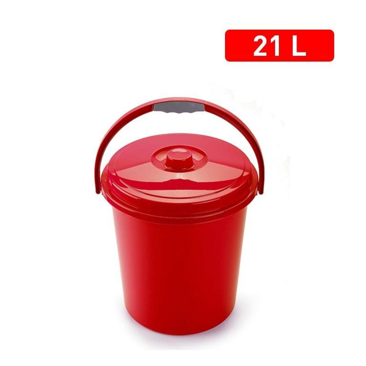 BIDONE CON COPERCHIO ECO ROSSO 37X34X40CM