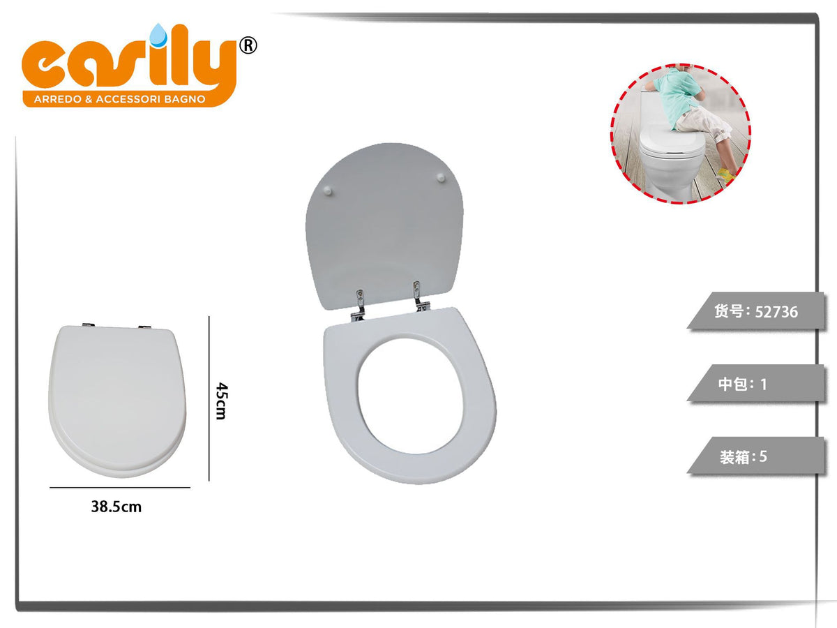 Sedile WC Aretusa bianco in legno
