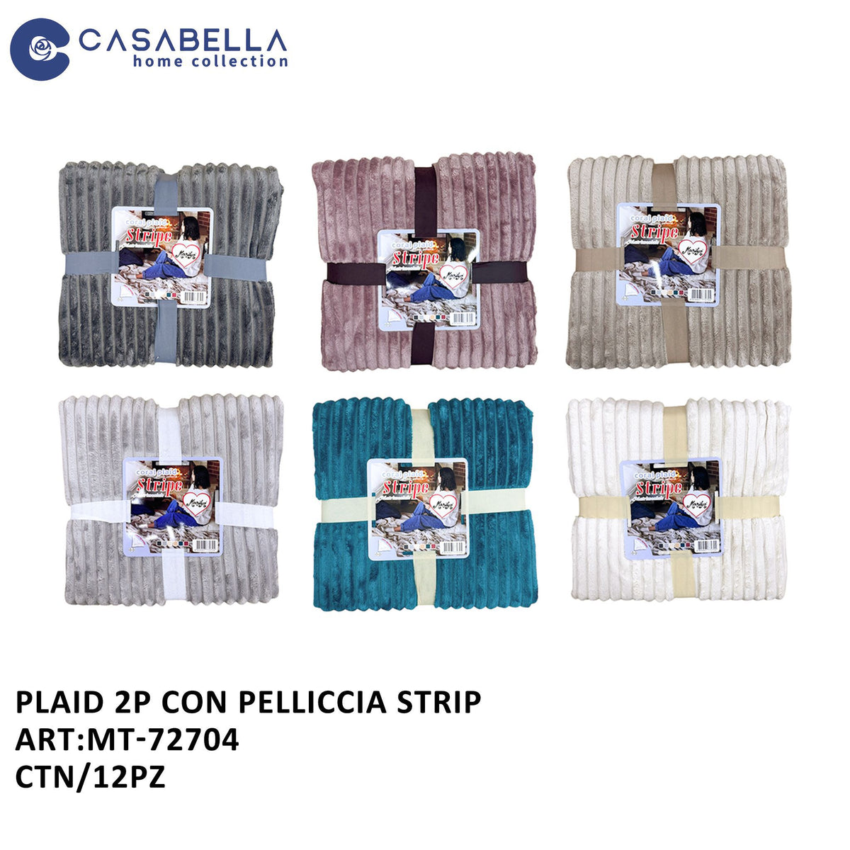 Plaid 2P con Pelliccia Strip