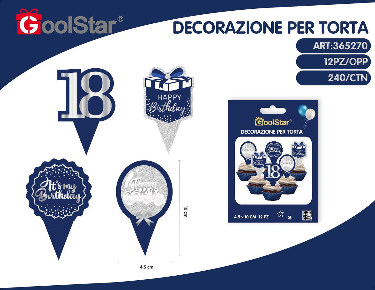 Decorazione per torte, 18 anni