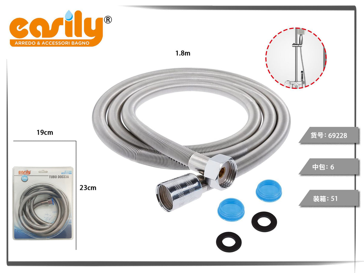 Flessibile doccia a spirale di filo fine, 1,8 m