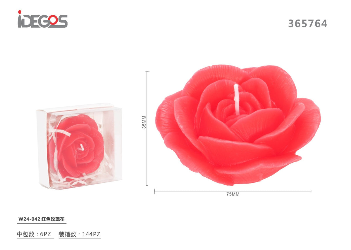 Candela a rosa rossa, modello W24-042