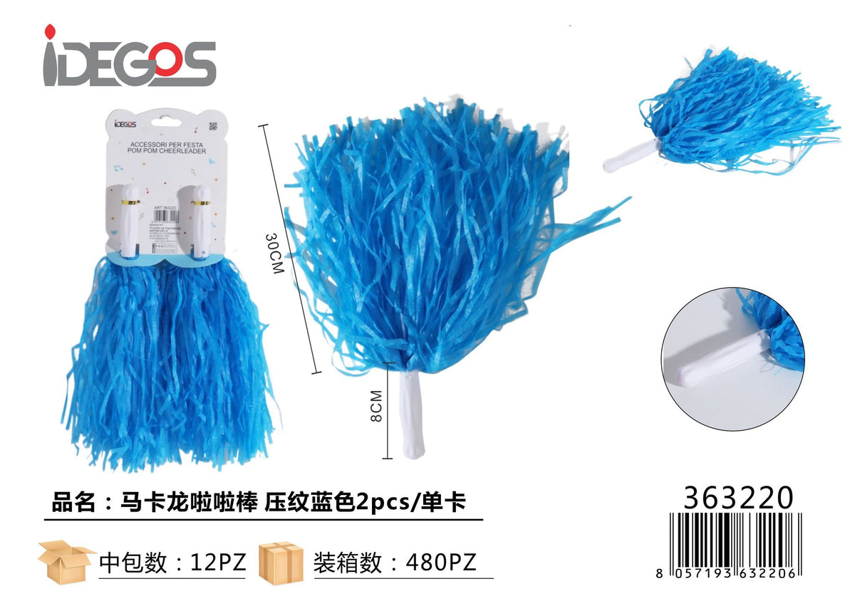 Pompon da tifo pastello, 2 pezzi
