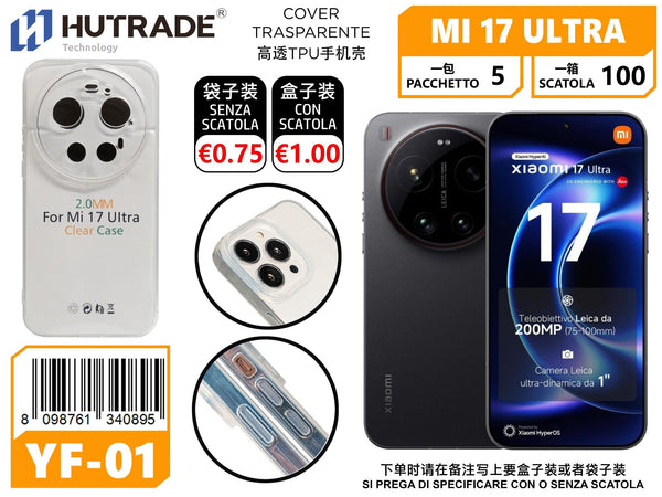 COVER TRASPARENTE0 XIAOMI 17 ULTRA – YF01 012041