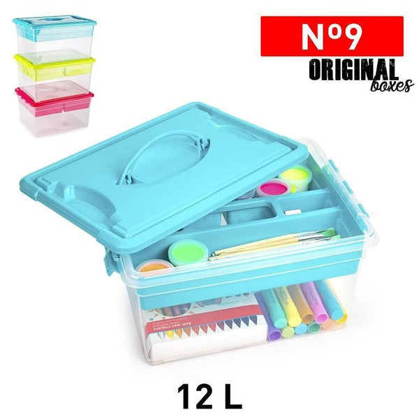 SCATOLA MULTIUSO N9 12L CON VASSOIO PLASTICA 34X27X18CM