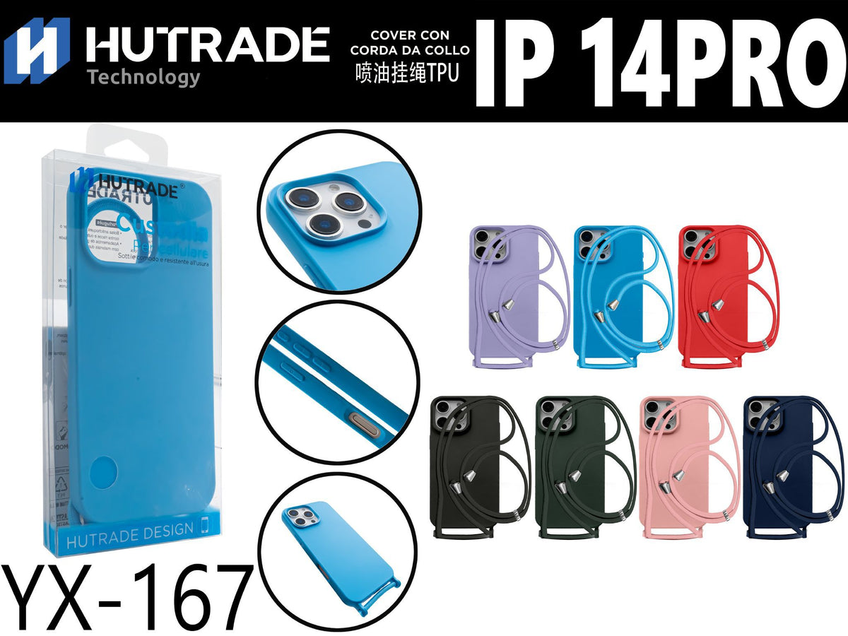 COVER COLORATA IN TPU CON CORDA IP14PRO – YX167 144006