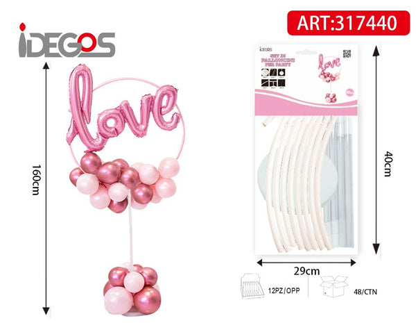 Ghirlanda di palloncini Love rosa
