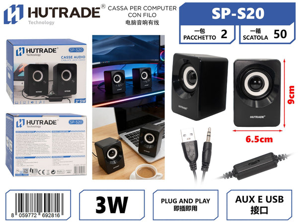 SP-S20 CASSA PER COMPUTER CON FILO