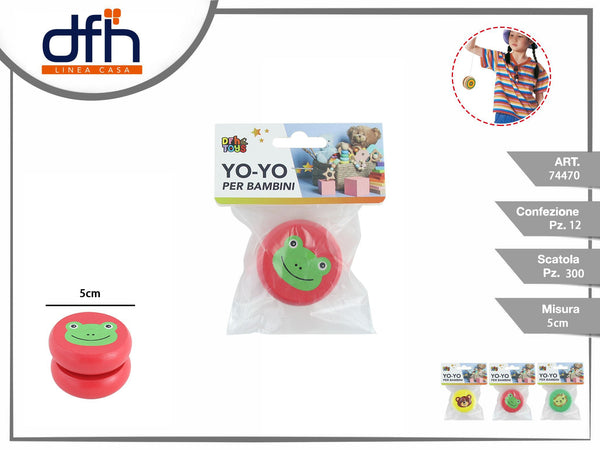 Yo-yo in legno con animali, 5 cm