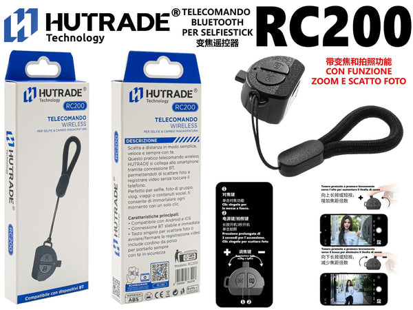 RC-200 TELECOMANDO BLUETOOTH PER SELFIESTICK