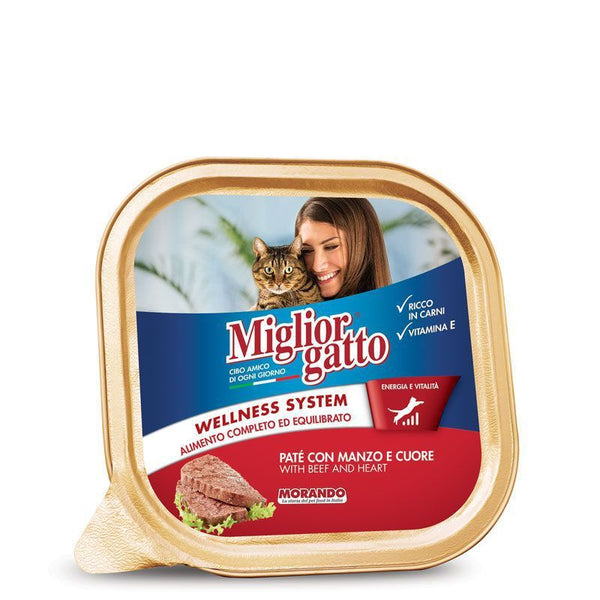 Paté per gatti Migliorgatto con manzo e cuore 100 g