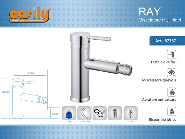 Miscelatore monocomando per bidet RAY