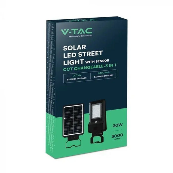 Armatura stradale solare V-TAC 20 W con sensore PIR