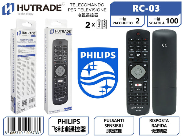 RC-03 TELECOMANDO PER TELEVISIONE PHILIPS