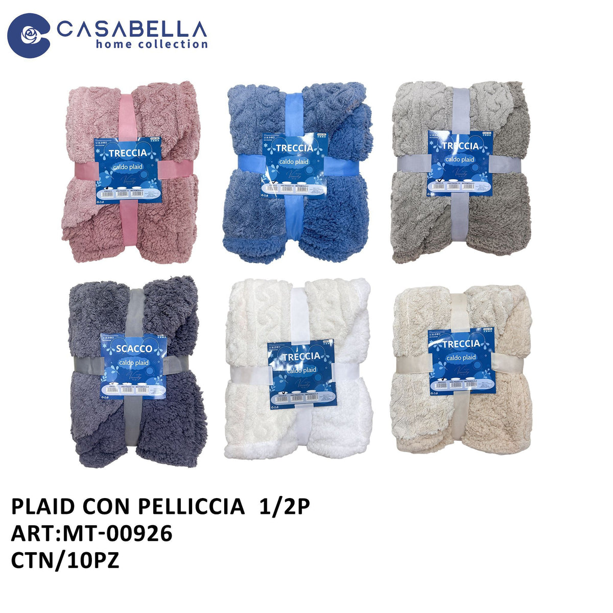 Plaid con Pelliccia 1/2P