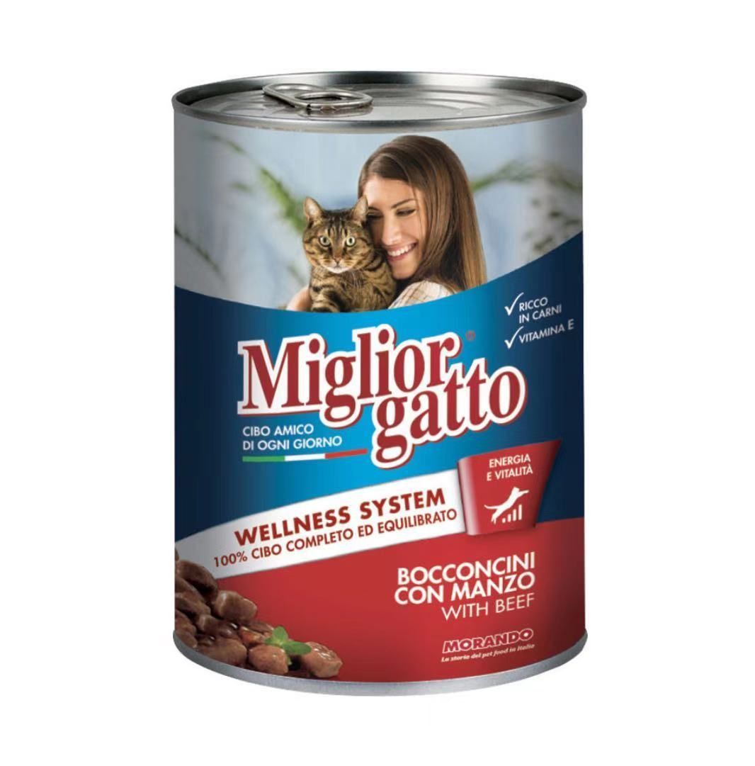 Bocconcini per gatti Migliorgatto con manzo 405 g