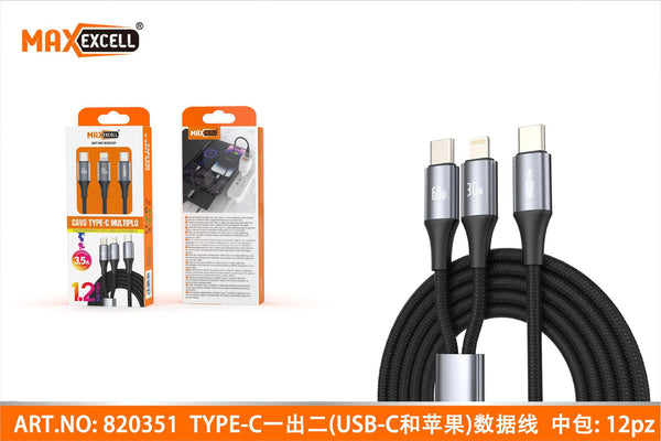 Cavo da TYPE-C a TYPE-C e LIGHTNING