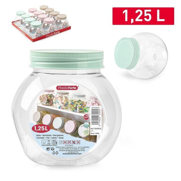 BARATTOLO CANDY PLASTICA 1.25L 10X13.5X14CM
