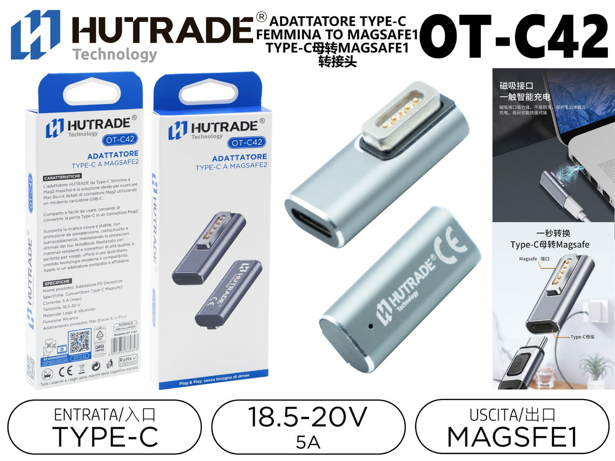 OT-C42 ADATTATORE TYPE-C FEMMINA TO MAGSAFE1