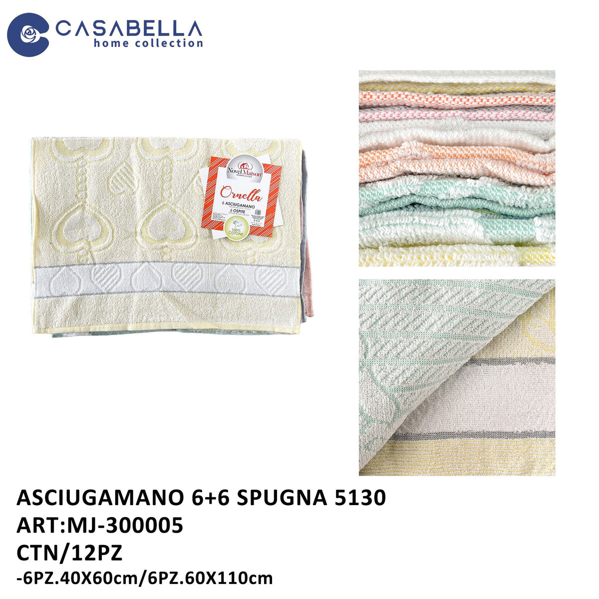 Asciugamano 6+6 Spugna 5130