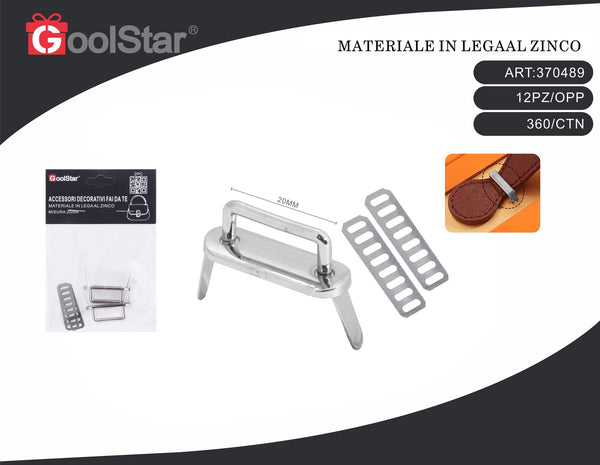 Attacchi GoolStar con base ovale per borse 20 mm, 2 pezzi