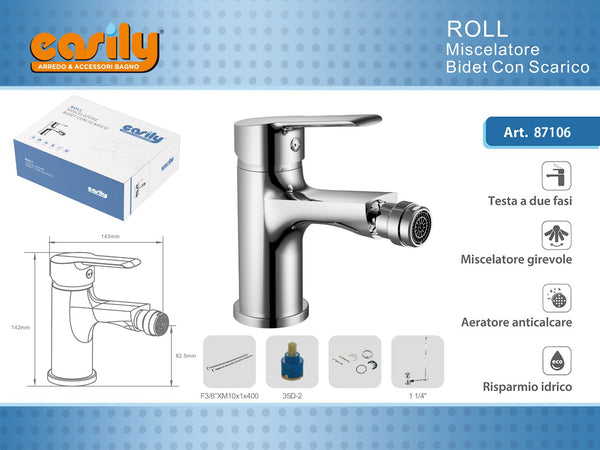 Miscelatore monocomando per bidet ROLL