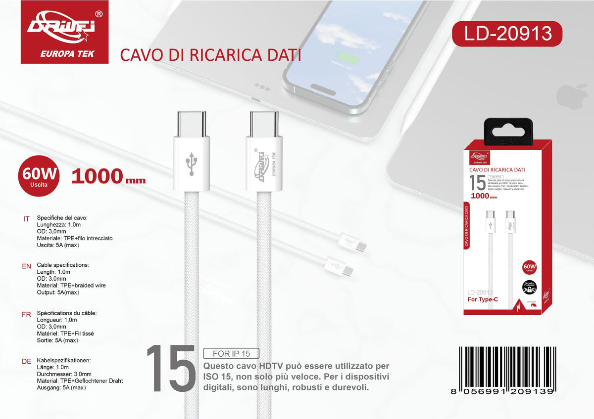 Cavo dati USB-C — 60 W