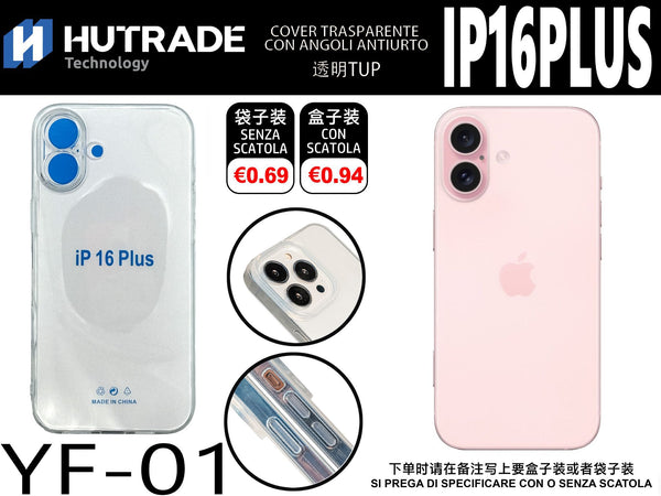 COVER TRASPARENTE IP16 PLUS – YF01 011886