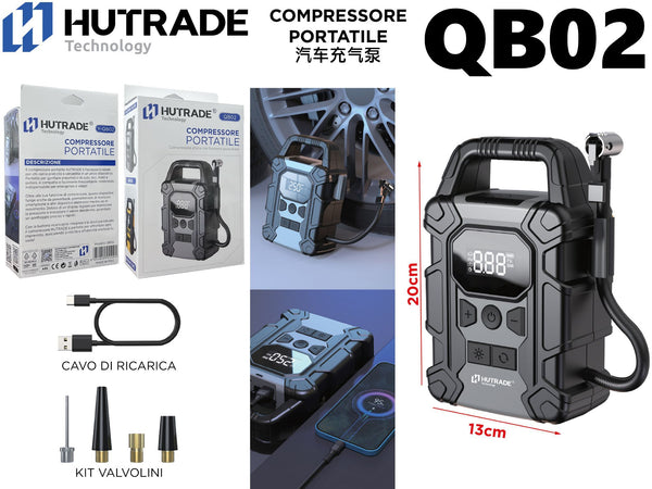 Compressore portatile per auto HUTRADE QB02