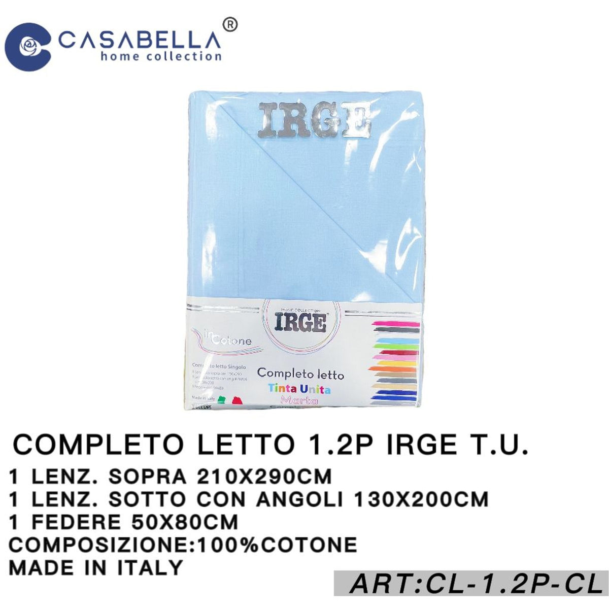 Completo Letto 1.2P Irge Celeste