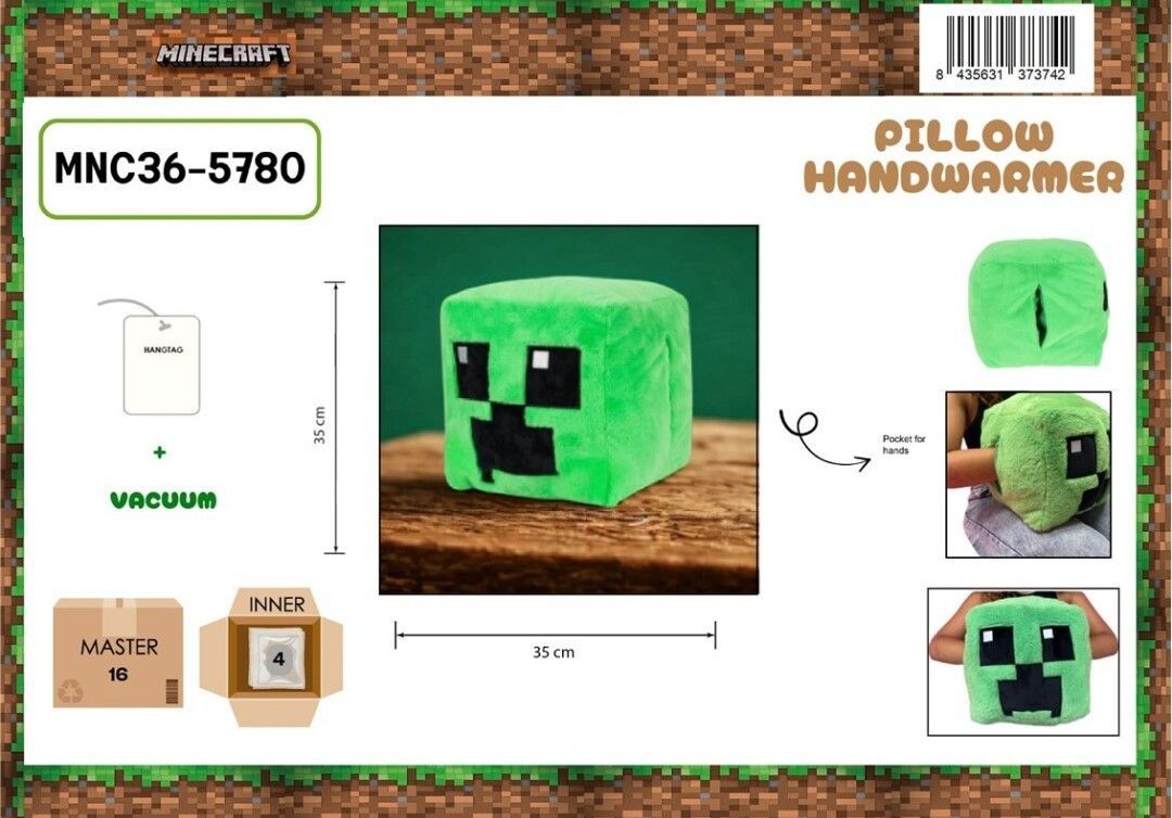 Peluche – MINECRAFT PILLOW HANDWARMER 35X35 MNC365780