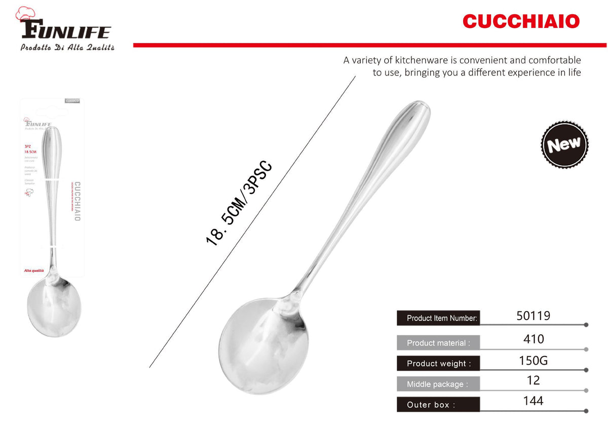 Cucchiaio 1012, n. 1, confezione da 3 pezzi