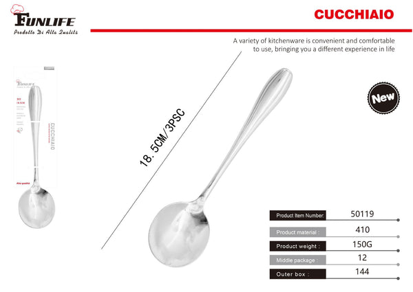 Cucchiaio 1012, n. 1, confezione da 3 pezzi