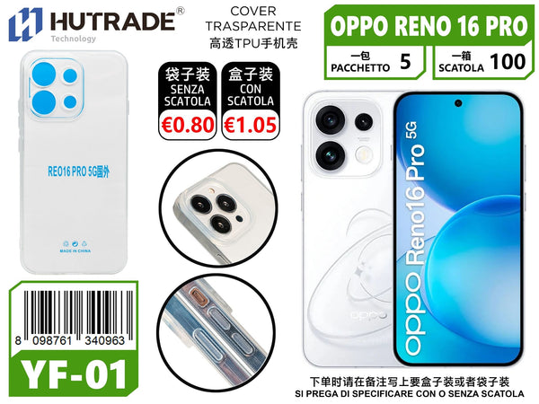 COVER TRASPARENTE OPPO RENO 16 PRO – YF01 012047