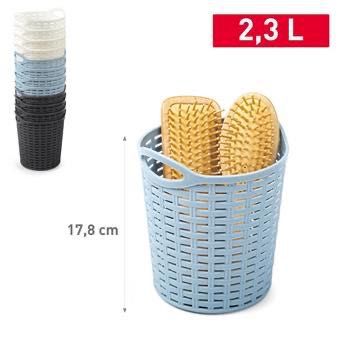 CESTINO RATTAN 2.3LT 15.5x17.9cm SRTIDO BAG PLASTICA