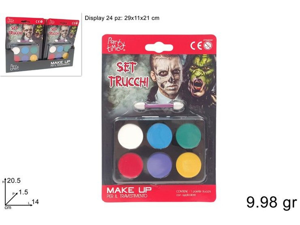 Trucco per travestimenti a 6 colori con applicatore