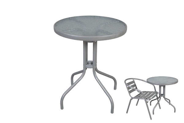 LA BOLATA TAVOLO METALLO C/BASE VTERO GRIGIO D.60X70CM