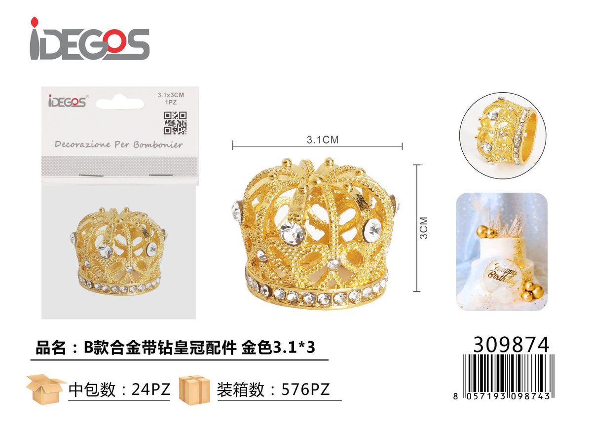 Decorazione Corona con strass, modello B