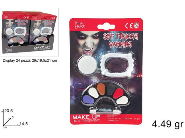 Set trucco vampiro con denti finti e applicatore