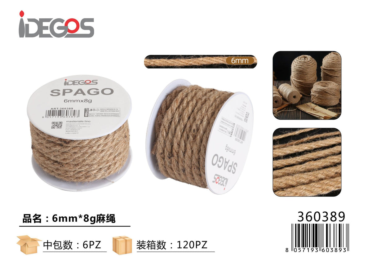 Rotolo di spago di juta, 6 mm
