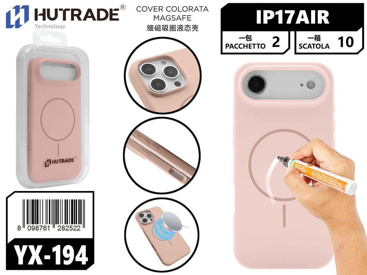 YX-194 COVER COLORATA MAGSAFE IP17 AIR ROSA