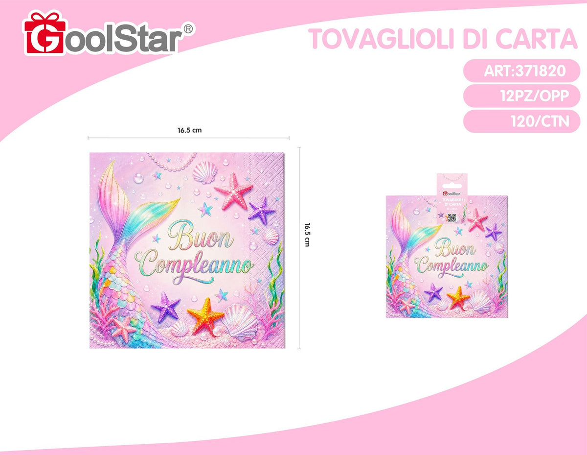 Tovagliolo di carta sirena