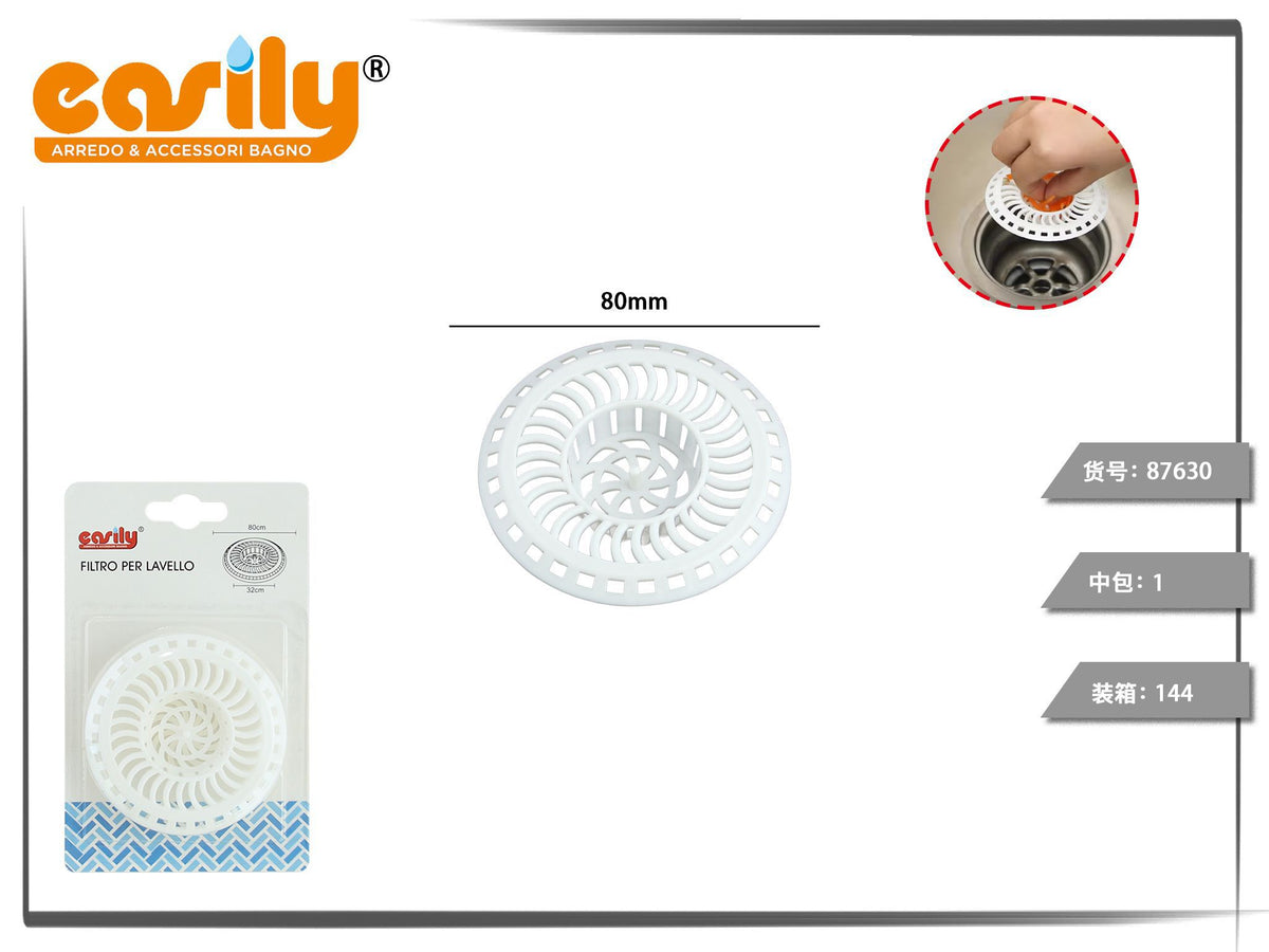 Set di due filtri per lavello da 80 mm