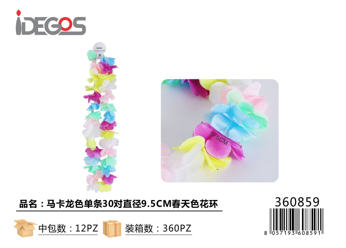 Collana hawaiana in colori pastello